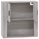Wall Cabinet Grey Sonoma 80x33x80 cm Engineered Wood - Top-Down View