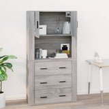Wall Cabinet Grey Sonoma 80x33x80 cm Engineered Wood - Extra Image