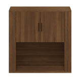 Wall Cabinet Brown Oak 80x33x80 cm Engineered Wood - Side View