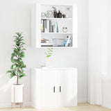 Wall Cabinet White 80x33x80 cm Engineered Wood - Close-Up Angle