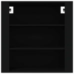 Wall Cabinet Black 80x33x80 cm Engineered Wood