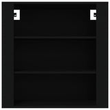 Wall Cabinet Black 80x33x80 cm Engineered Wood - Side View