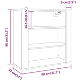 Wall Cabinet Sonoma Oak 80x33x80 cm Engineered Wood - Extra Image