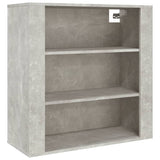 Wall Cabinet Concrete Grey 80x33x80 cm Engineered Wood - Front View