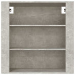 Wall Cabinet Concrete Grey 80x33x80 cm Engineered Wood