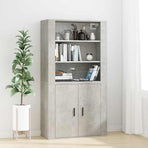 Wall Cabinet Concrete Grey 80x33x80 cm Engineered Wood