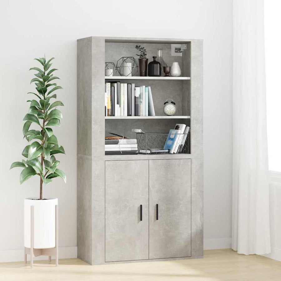Wall Cabinet Concrete Grey 80x33x80 cm Engineered Wood