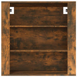Wall Cabinet Smoked Oak 80x33x80 cm Engineered Wood - Side View
