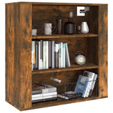 Wall Cabinet Smoked Oak 80x33x80 cm Engineered Wood - Low Angle