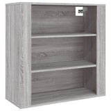 Wall Cabinet Grey Sonoma 80x33x80 cm Engineered Wood - Front View