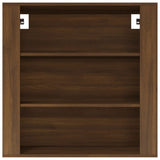 Wall Cabinet Brown Oak 80x33x80 cm Engineered Wood - Side View