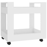 Desk Trolley White 60x45x60 cm Engineered Wood - Front View