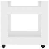 Desk Trolley White 60x45x60 cm Engineered Wood - 45-Degree Angle