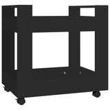 Desk Trolley Black 60x45x60 cm Engineered Wood - Front View