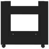 Desk Trolley Black 60x45x60 cm Engineered Wood - 45-Degree Angle
