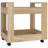 Desk Trolley Sonoma Oak 60x45x60 cm Engineered Wood - Front View