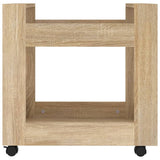 Desk Trolley Sonoma Oak 60x45x60 cm Engineered Wood - 45-Degree Angle