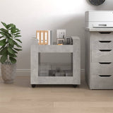 Desk Trolley Concrete Grey 60x45x60 cm Engineered Wood - Top-Down View