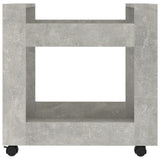 Desk Trolley Concrete Grey 60x45x60 cm Engineered Wood - 45-Degree Angle