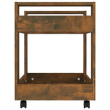 Desk Trolley Smoked Oak 60x45x60 cm Engineered Wood