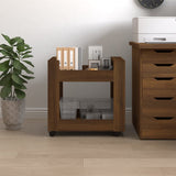 Desk Trolley Brown Oak 60x45x60 cm Engineered Wood