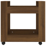 Desk Trolley Brown Oak 60x45x60 cm Engineered Wood - 45-Degree Angle