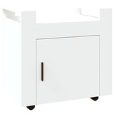 Desk Trolley White 60x45x60 cm Engineered Wood - Front View