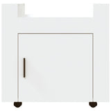 Desk Trolley White 60x45x60 cm Engineered Wood