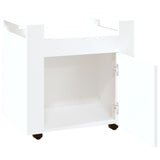 Desk Trolley White 60x45x60 cm Engineered Wood - Close-Up Angle