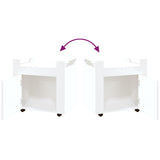 Desk Trolley White 60x45x60 cm Engineered Wood