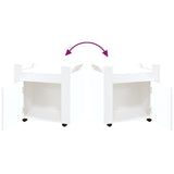 Desk Trolley White 60x45x60 cm Engineered Wood - Extra Image