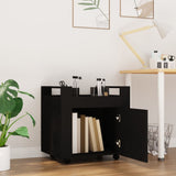 Desk Trolley Black 60x45x60 cm Engineered Wood - Side View
