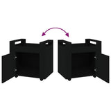 Desk Trolley Black 60x45x60 cm Engineered Wood
