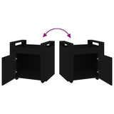 Desk Trolley Black 60x45x60 cm Engineered Wood - Extra Image