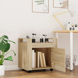Desk Trolley Sonoma Oak 60x45x60 cm Engineered Wood - Side View