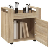 Desk Trolley Sonoma Oak 60x45x60 cm Engineered Wood - 45-Degree Angle