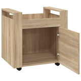 Desk Trolley Sonoma Oak 60x45x60 cm Engineered Wood - Close-Up Angle