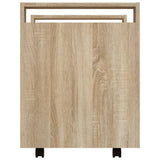 Desk Trolley Sonoma Oak 60x45x60 cm Engineered Wood - Low Angle