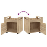 Desk Trolley Sonoma Oak 60x45x60 cm Engineered Wood - Extra Image