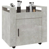 Desk Trolley Concrete Grey 60x45x60 cm Engineered Wood - Top-Down View