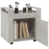 Desk Trolley Concrete Grey 60x45x60 cm Engineered Wood - 45-Degree Angle