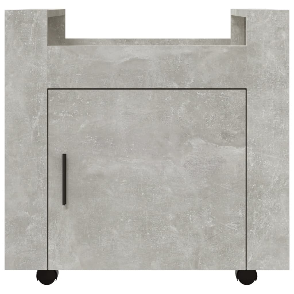 Desk Trolley Concrete Grey 60x45x60 cm Engineered Wood