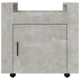 Desk Trolley Concrete Grey 60x45x60 cm Engineered Wood - Rear View