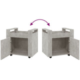 Desk Trolley Concrete Grey 60x45x60 cm Engineered Wood