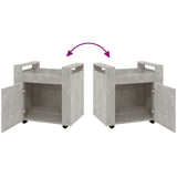 Desk Trolley Concrete Grey 60x45x60 cm Engineered Wood - Extra Image