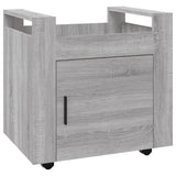 Desk Trolley Grey Sonoma 60x45x60 cm Engineered Wood - Front View
