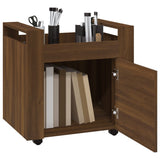 Desk Trolley Brown Oak 60x45x60 cm Engineered Wood - 45-Degree Angle