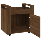 Desk Trolley Brown Oak 60x45x60 cm Engineered Wood - Close-Up Angle