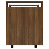 Desk Trolley Brown Oak 60x45x60 cm Engineered Wood - Low Angle