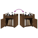 Desk Trolley Brown Oak 60x45x60 cm Engineered Wood